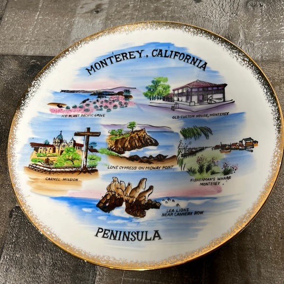 Vintage EFCCO Ceramic Monterey CA Collector Plate Made Japan - Picture 1 of 8